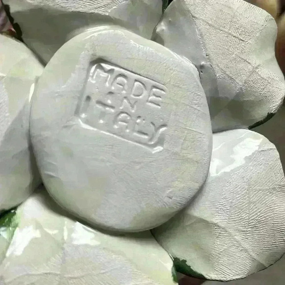 Vintage Italian Capodimonte Porcelain Pink Rose - Picture 8 of 8